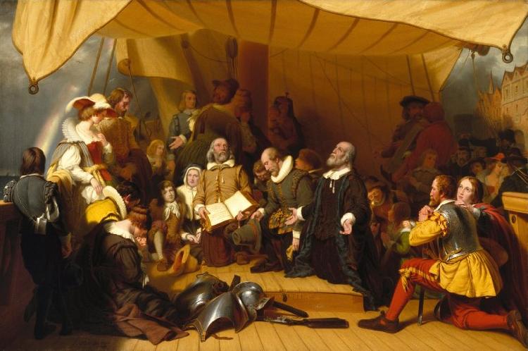 Robert Walter Weir Embarkation of the Pilgrims oil painting image